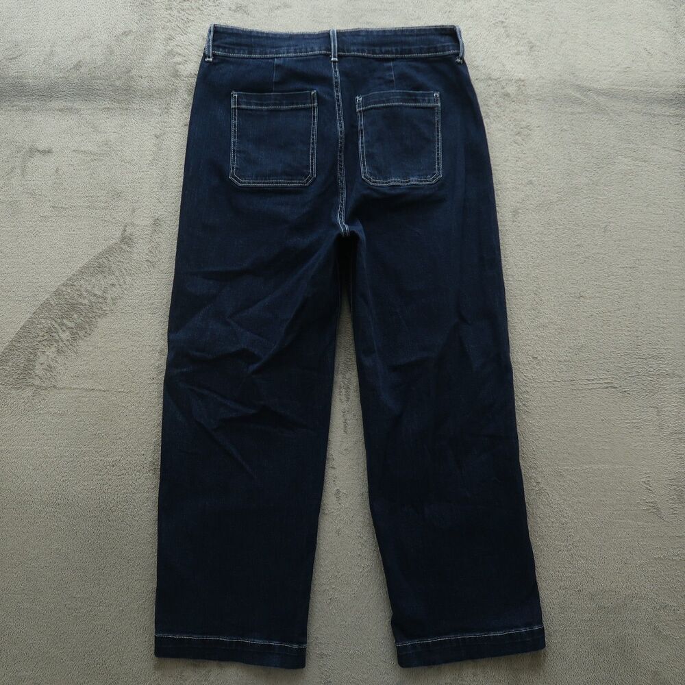 Old Navy Jeans Women's Size 14 Extra High-Rise Sky-Hi Wide-Leg Denim 30" Inseam - Picture 12 of 16
